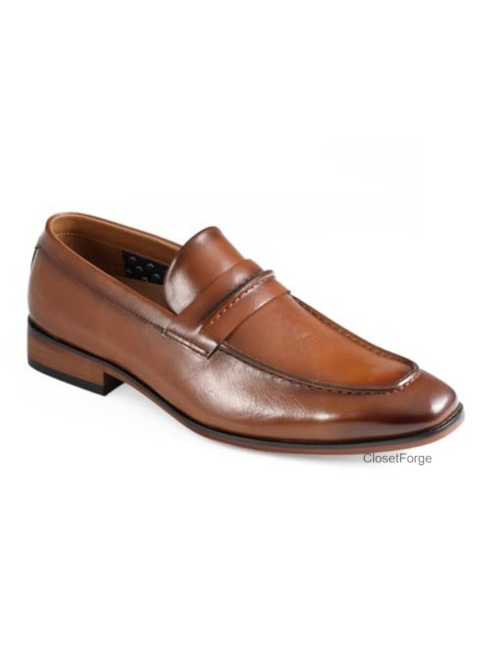 Tommy Hilfiger Steran Faux Leather Loafers Block Heel Slip-On Memory Foam
